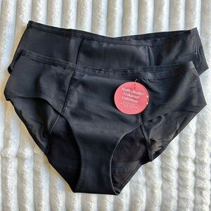 NWT Leakproof Women's Panties - Black 2 pair bundle